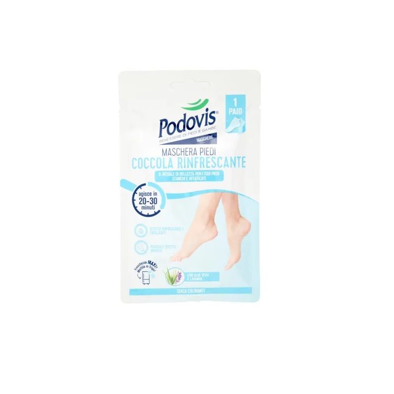 Podovis Coccola Rinfrescante maschera per piedi 1 paio-1