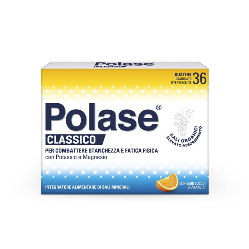Polase Classico Magnesio E Potassio Integratore Alimentare Sali Minerali Gusto Arancia 36 Bustine-1