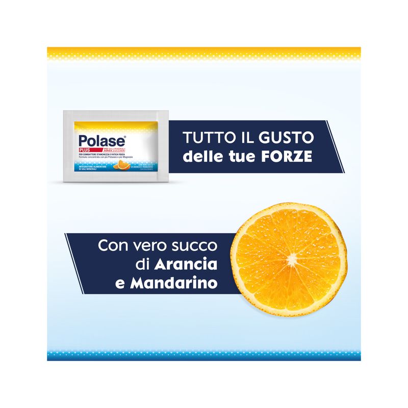 Polase Plus Più Magnesio/Potassio Integratore Alimentare Sali Minerali Arancia Mandarino 24 Bustine-5