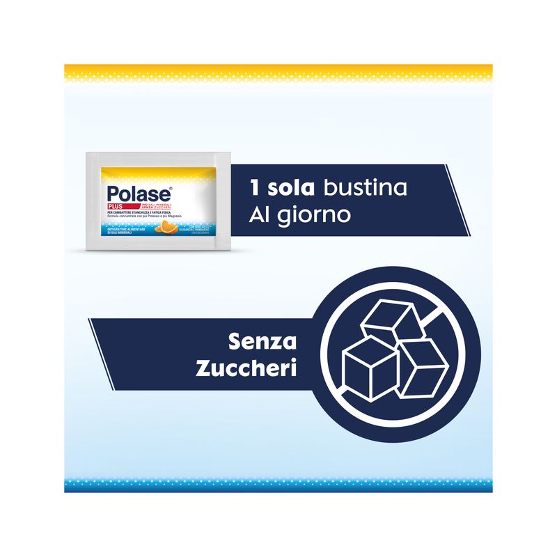 Polase Plus Più Magnesio Potassio Integratore Alimentare Sali Minerali Arancia/Mandarino 36 Bustine-6