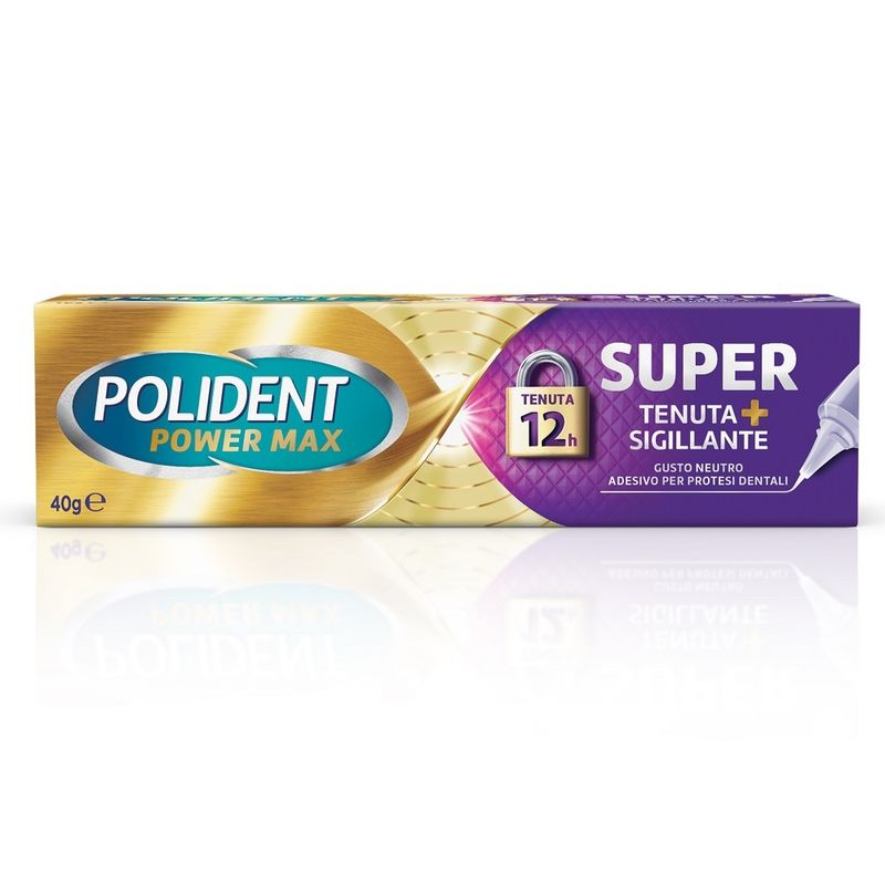 Polident Super Tenuta+Sigillante Adesivo Per Protesi Dentale Gusto Neutro 40g-1