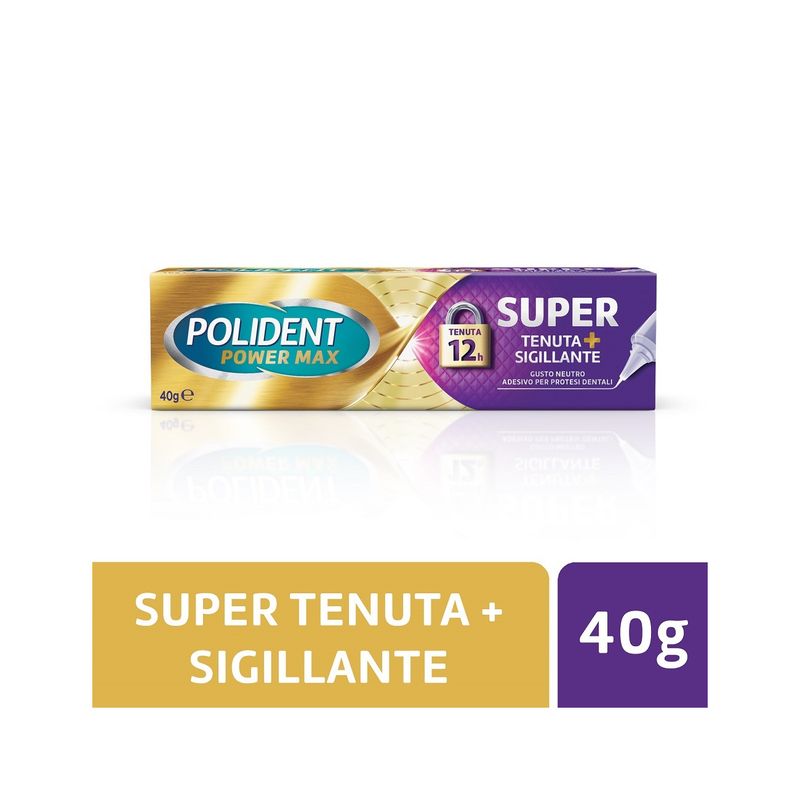 Polident Super Tenuta+Sigillante Adesivo Per Protesi Dentale Gusto Neutro 40g-2