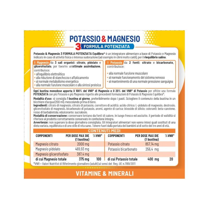 Equilibra Potassio & Magnesio 3 Sali 20 Bustine-2