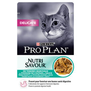Purina Pro Plan Nutri Savour Delicate Gatto Pezzetti Pesce Oceanico In Salsa Bustina 85g-1
