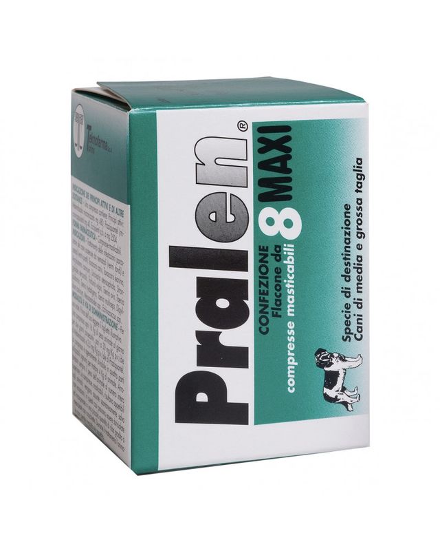 Pralen Maxi 8 Compresse Masticabili 480mg Cani Taglia Media/Grossa-1