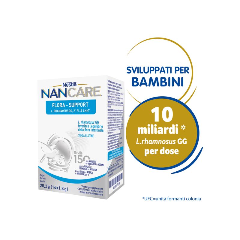 Nestlé Nancare Flora-support Integratore Alimentare Pediatrico Da 12 Mesi 14 Bustine Da 1,8g-3