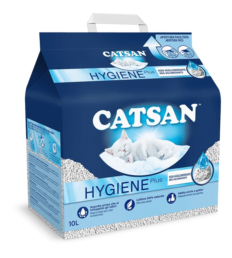 Catsan Hygiene Plus Sabbia Lettiera Per Gatti 10 Litri-1