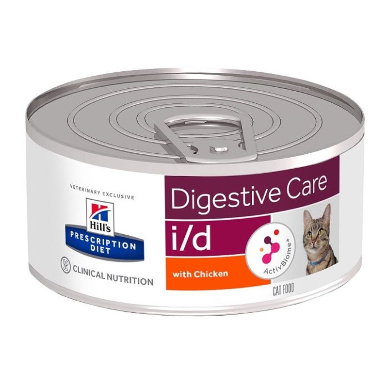 Hill's Prescription Diet I/D Digestive Care Gatto Pollo Lattina 156g-1