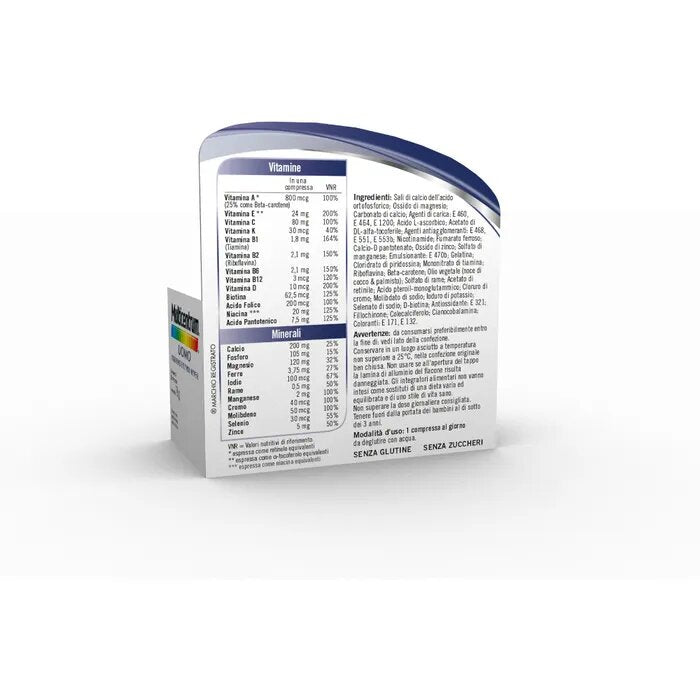 Multicentrum Uomo Integratore Alimentare Multivitaminico Vitamina B D3 A Calcio Magnesio 60 Cpr-11