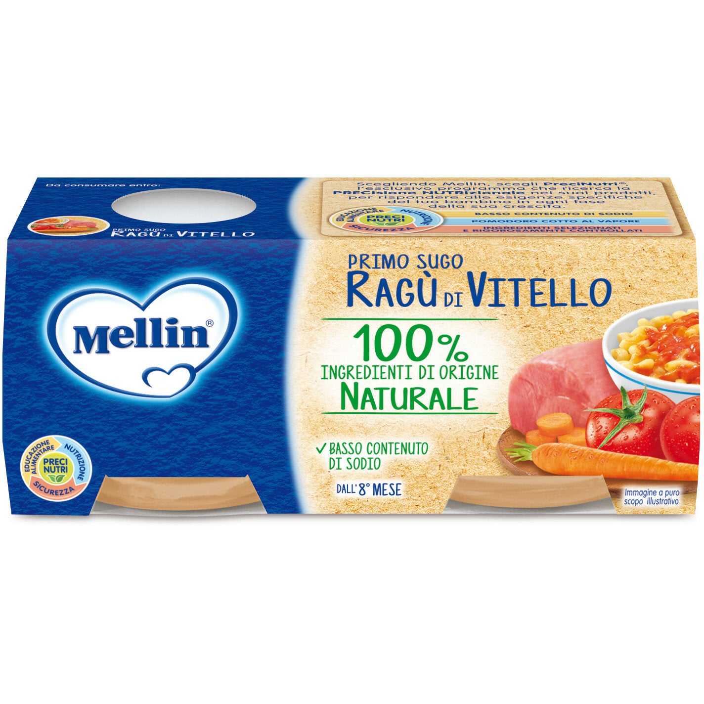 Mellin Primosugo Ragu' di vitello 2x80g-2