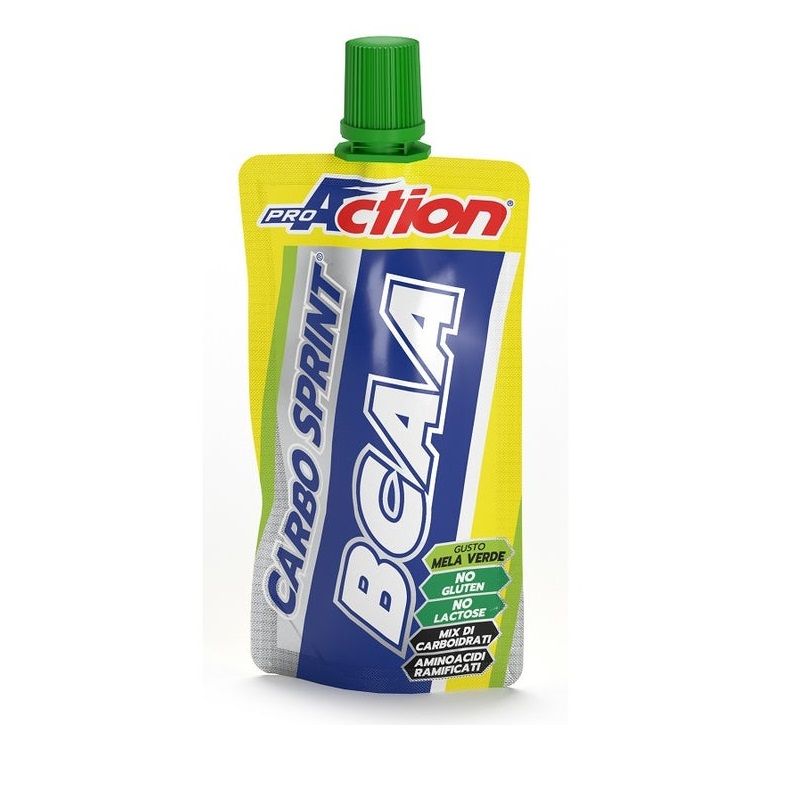 Proaction Carbo Sprint BCAA Gusto Mela Verde integratore a base di carboidrati 50ml-1
