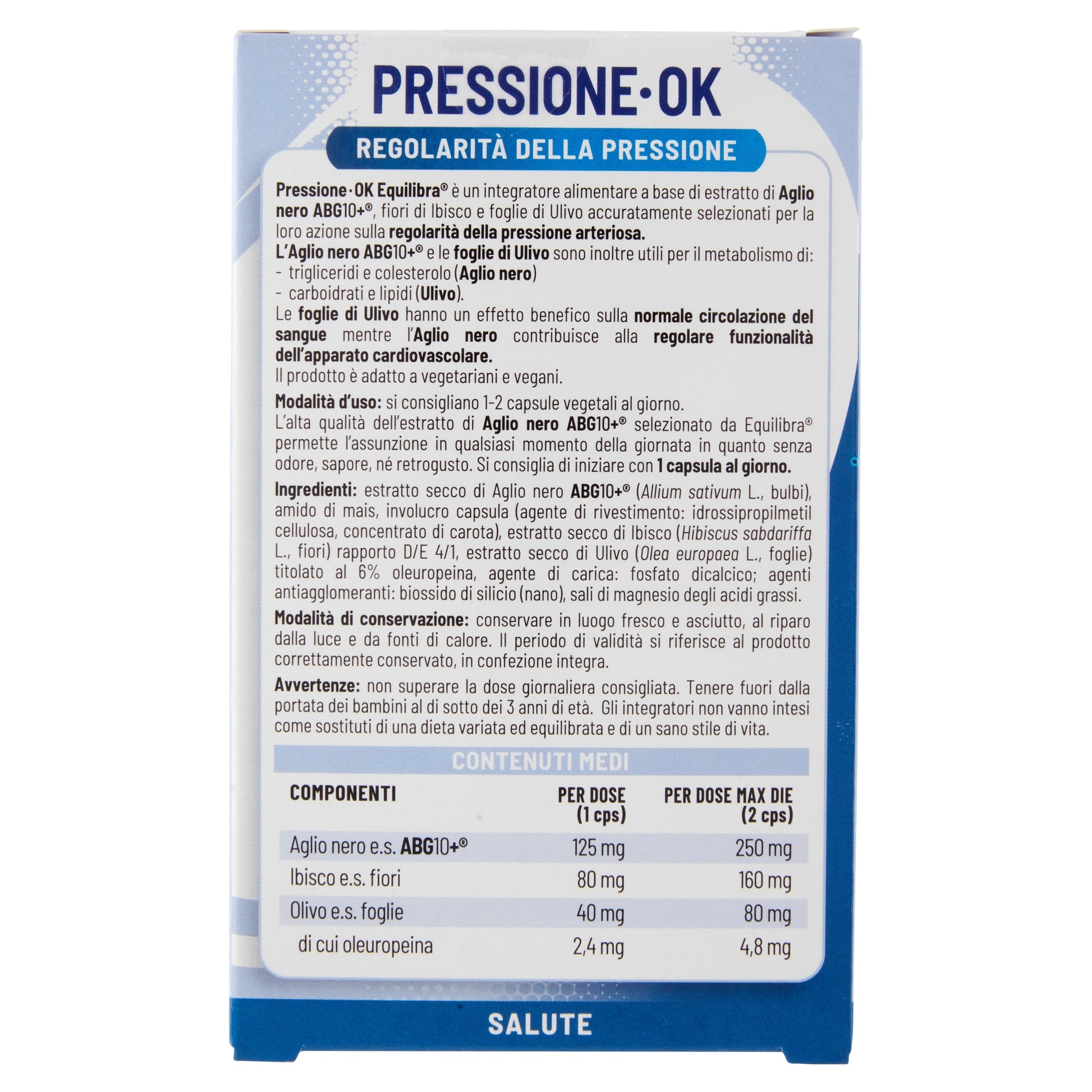 Equilibra Pressione Ok integratore alimentare 40 capsule vegetali-2