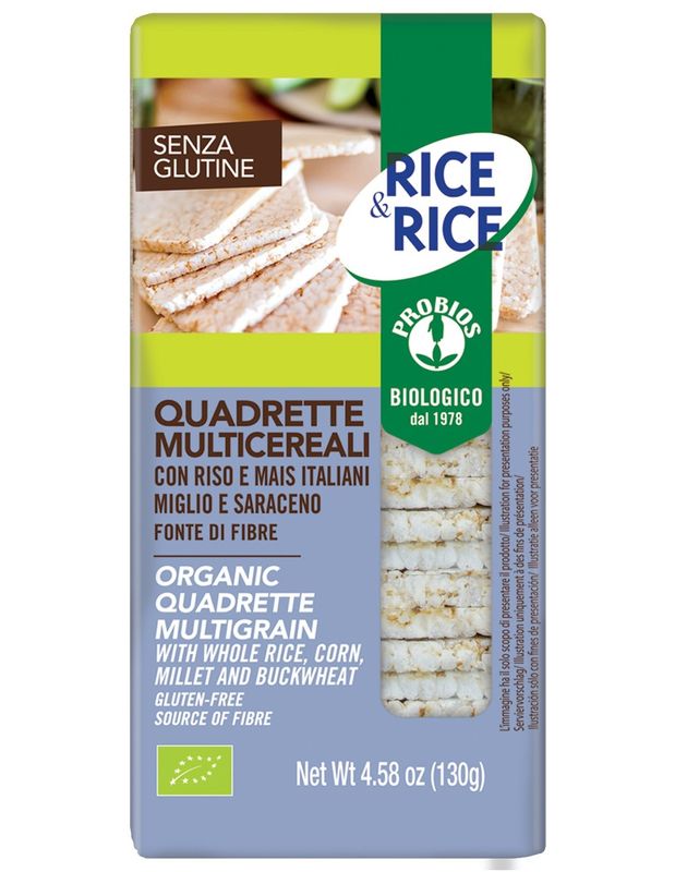 Probios Quadrette Bio Multicereali 130g-1