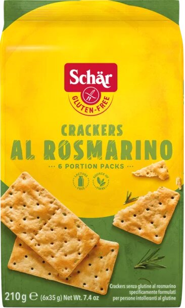 Schar Crackers al rosmarino senza glutine 6x35g-1
