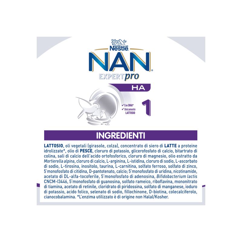 Nestlé Nan Ha 1 Latte Per Lattanti in Polvere Dalla Nascita Latta 800g-5