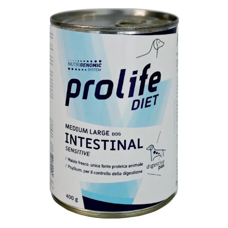 Prolife Diet Dog Intestinal Sensitive Cibo Umido Per Cani Taglia Media/Grande Lattina 400g-1