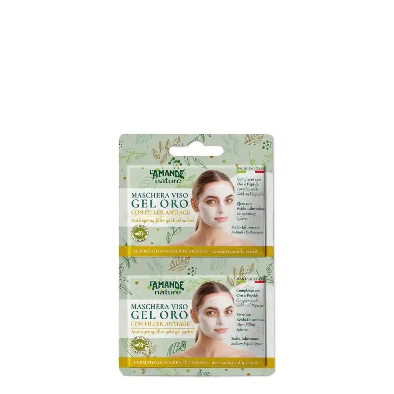 L'Amande Maschera Viso Gel Oro con Filler Antiage 2x5ml-1
