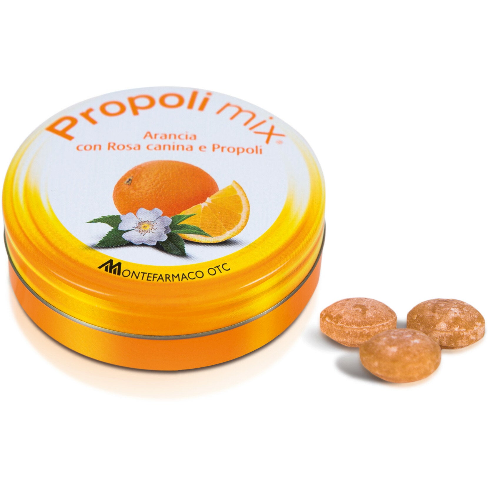 Propoli Mix Caramelle Gusto Arancia con Rosa Canina e Propoli 60g-2