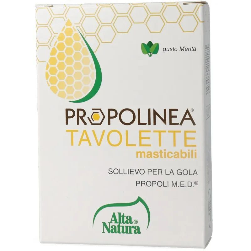 Alta Natura Propolinea Tavolette integratore di propoli 30 tavolette masticabili gusto menta-1