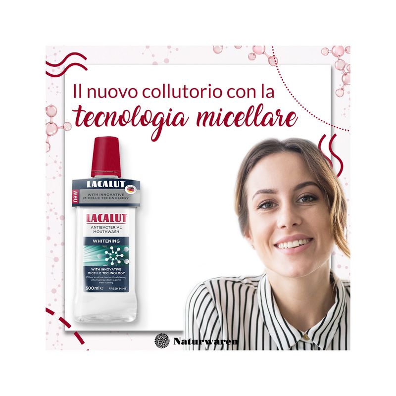 Dr. Theiss Lacalut Collutorio Micellare Whitening riduce la placca e previene le carie 500ml-3