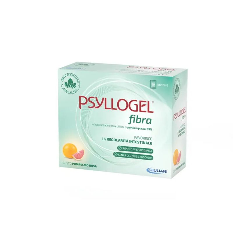 Psyllogel fibra integratore con succo di pompelmo rosa 20 bustine-1