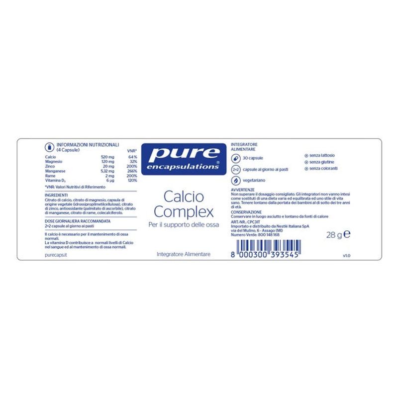Pure Encapsulations Calcio Complex 30 Capsule-2