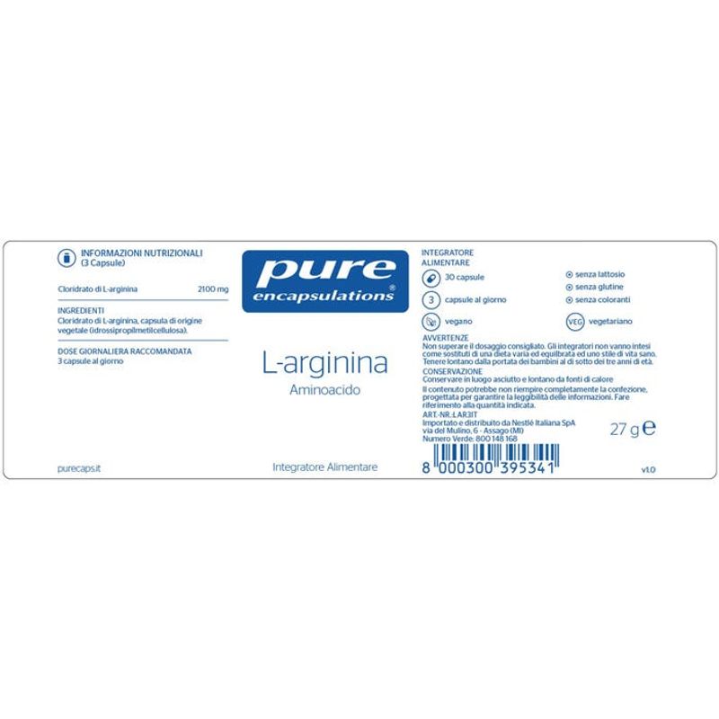 Pure Encapsulations L-Arginina 30 Capsule-2