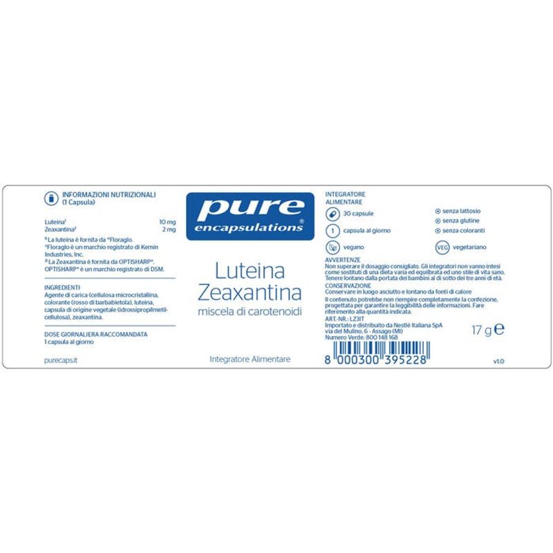 Pure Encapsulations Luteina Zeaxantina 30 Capsule-2