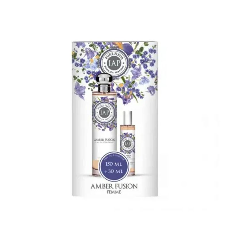 Iap Pharma Cofanetto Duplo Pure Fleur Eau De Cologne Amber Fusion 150ml + 30ml-1
