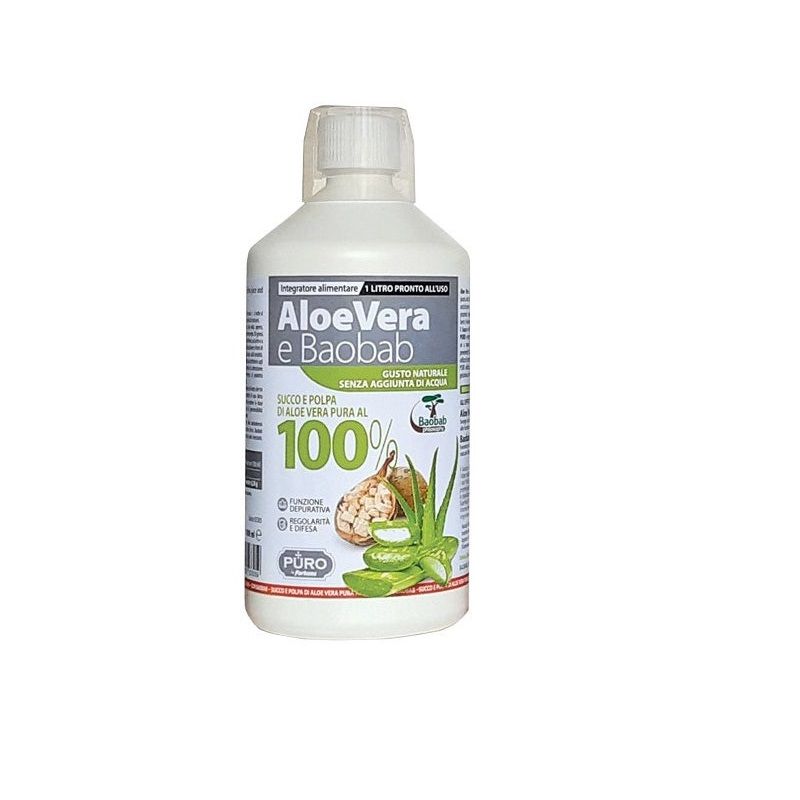 Forhans Puro Aloe Vera Succo E Polpa 100% + Baobab 1 Litro-1