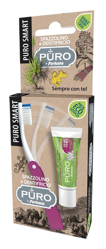 Puro By Forhans Smart kit viaggio per igiene orale spazzolino + dentifricio-1
