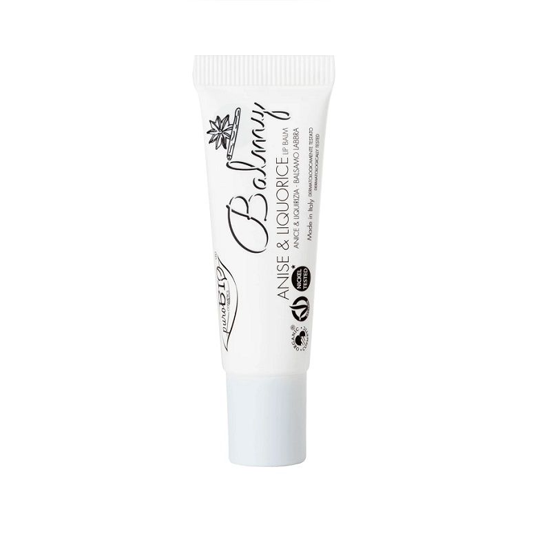 PuroBio Balmy Balsamo labbra gusto Liquirizia e Anice colore trasparente 10ml-1