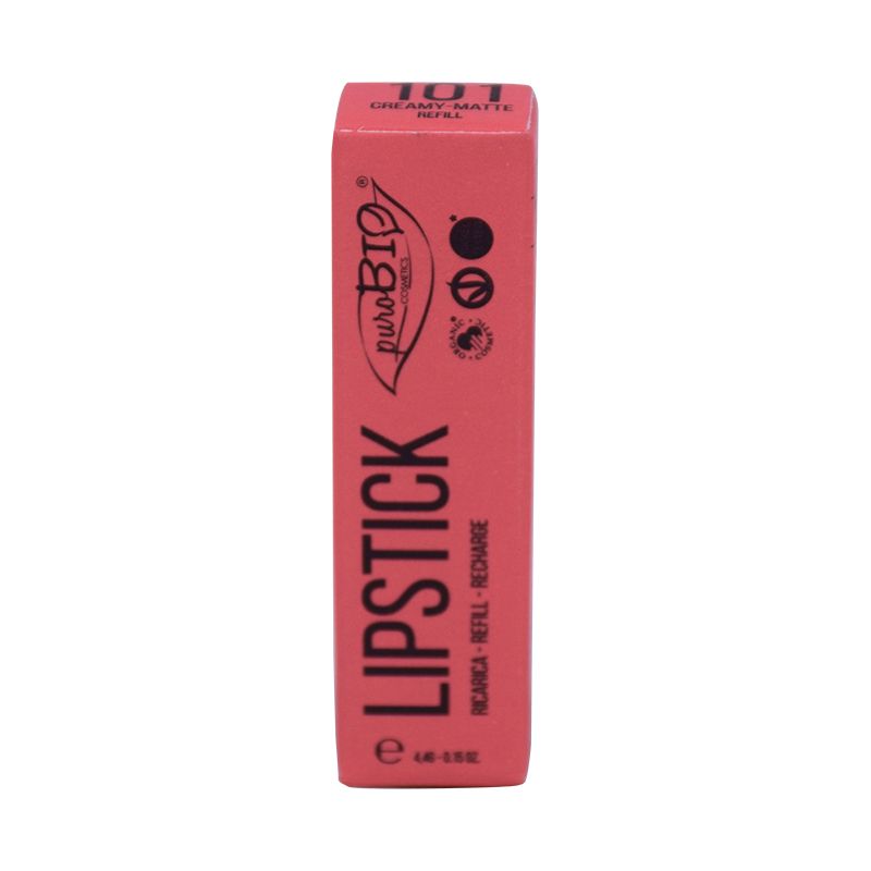 PuroBio Creamy Matte Lipstick ricarica rossetto semi opaco n.101 Rosa Nude-1