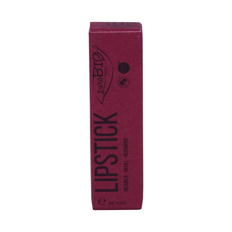 PuroBio Creamy Matte Lipstick ricarica rossetto semi opaco n.102 Fucsia Scuro-1