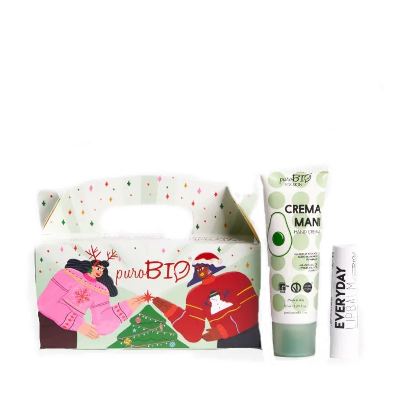Purobio Kit Crema Mani 50ml + Balsamo Labbra Everyday 5ml-1