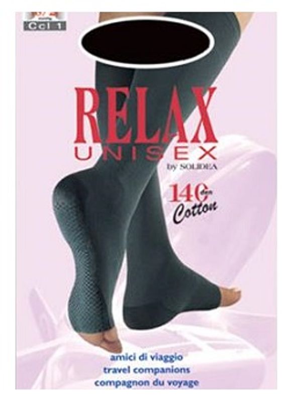 Solidea Relax Unisex gambaletto punta aperta 140den colore Natur taglia 2-1