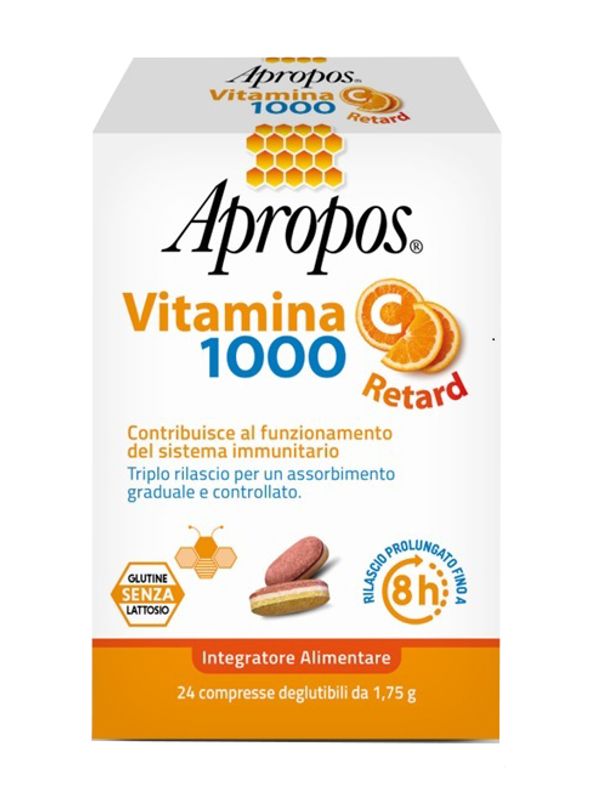 Apropos Vitamina C 1000 Retard integratore alimentare 24 compresse-1