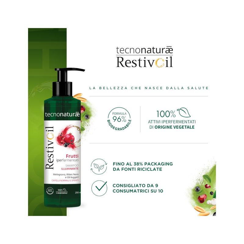 Restivoil Tecnonaturae Frutti Iperfermentati shampoo illuminante 250ml-6