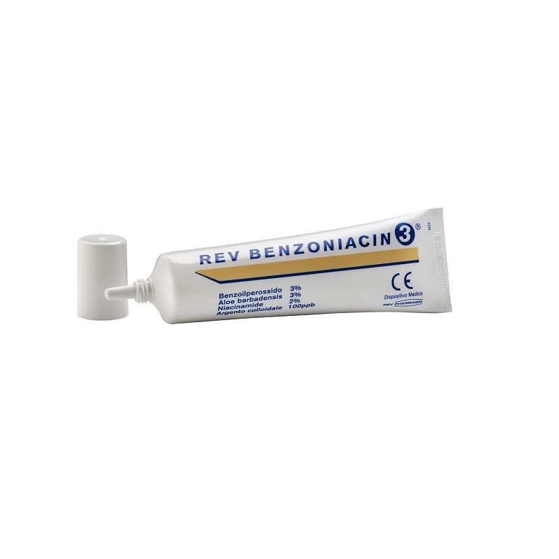 Rev Benzoniacin 3 per il trattamento topico dell'acne 30ml-1