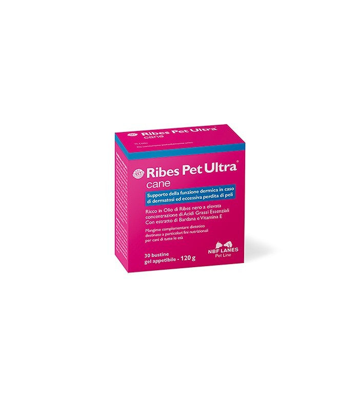 RIbes Pet Ultra integratore cane per il supporto della funzione dermica gel 30 bustine-1