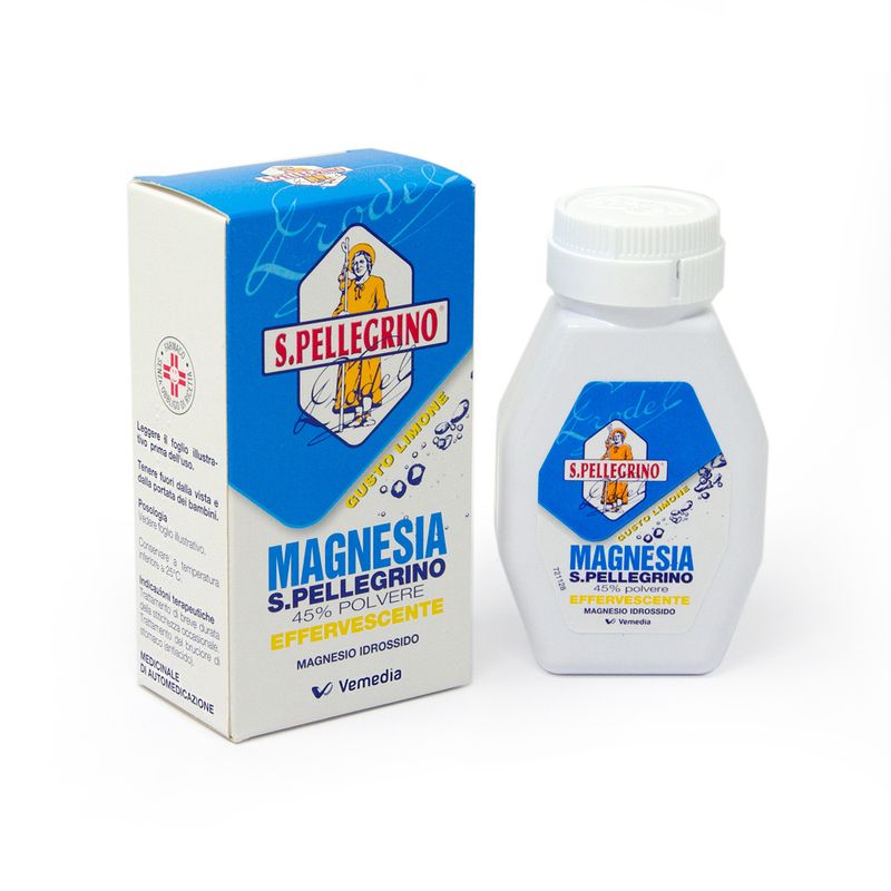 S.Pellegrino Magnesia stitichezza occasionale 45% polvere effervescente 100g gusto limone-3