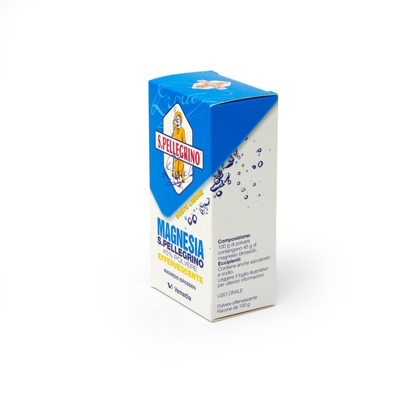 S.Pellegrino Magnesia stitichezza occasionale 45% polvere effervescente 100g gusto limone-5