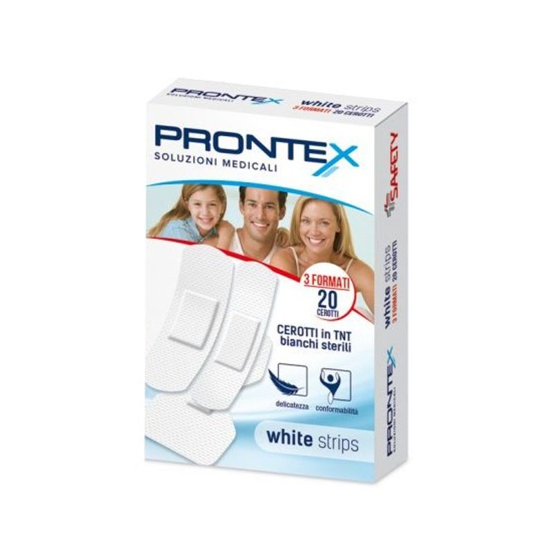 Safety Prontex white strips 20 cerotti tnt formato medio-1