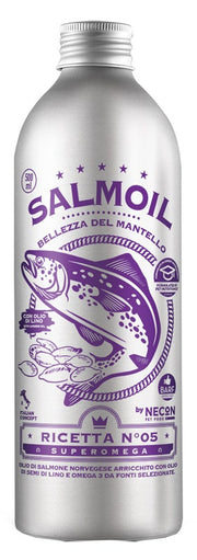 Necon Salmoil Ricetta 5 Bellezza Del Pelo Alimento Complementare Per Cani E Gatti 500ml-1