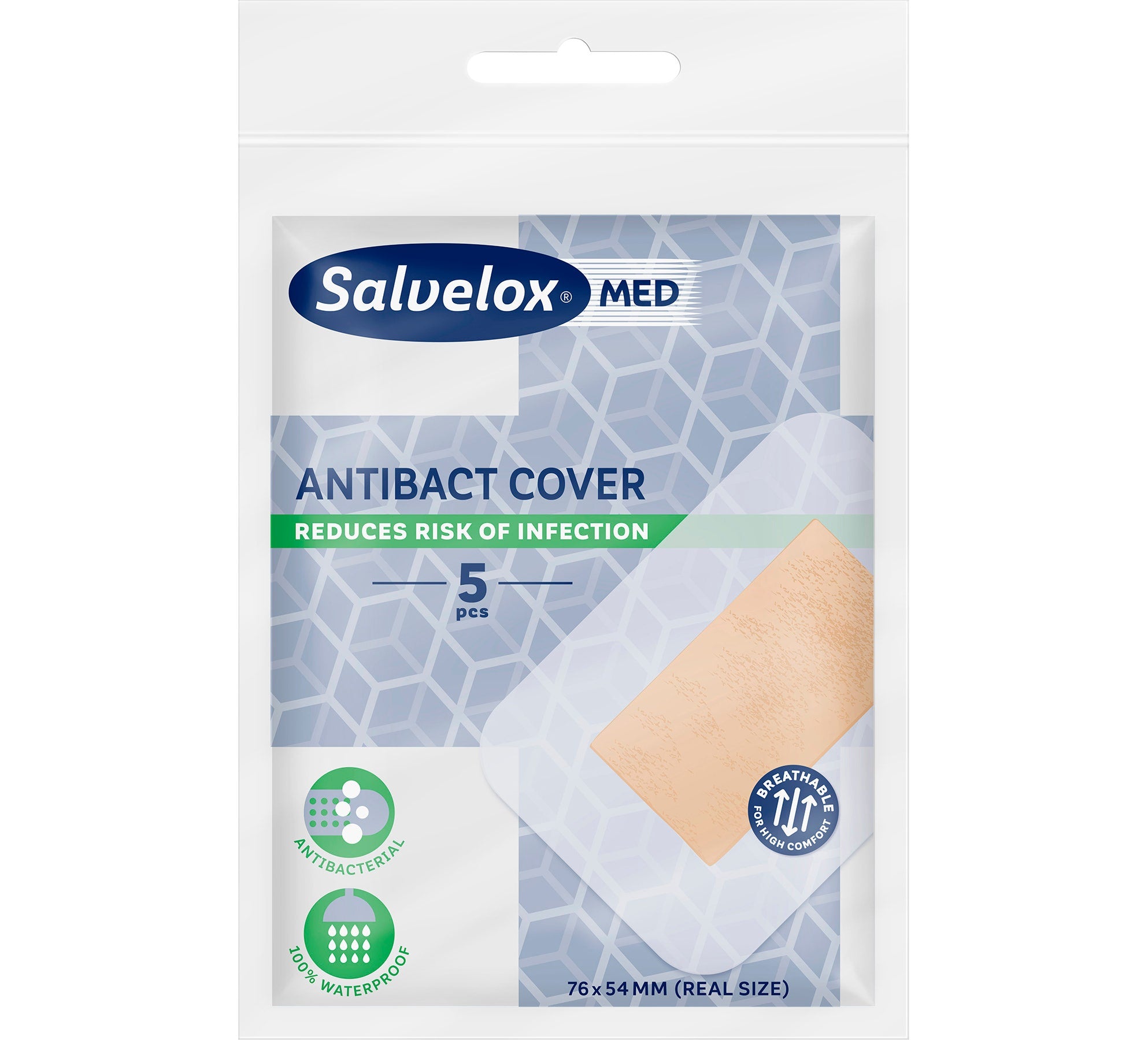 Salvelox Med Cerotto Antibatterico Cover 12x5 cm 5 Pezzi-1