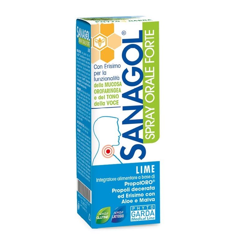 Sanagol Spray Forte Lime per il benessere della gola 20ml-1