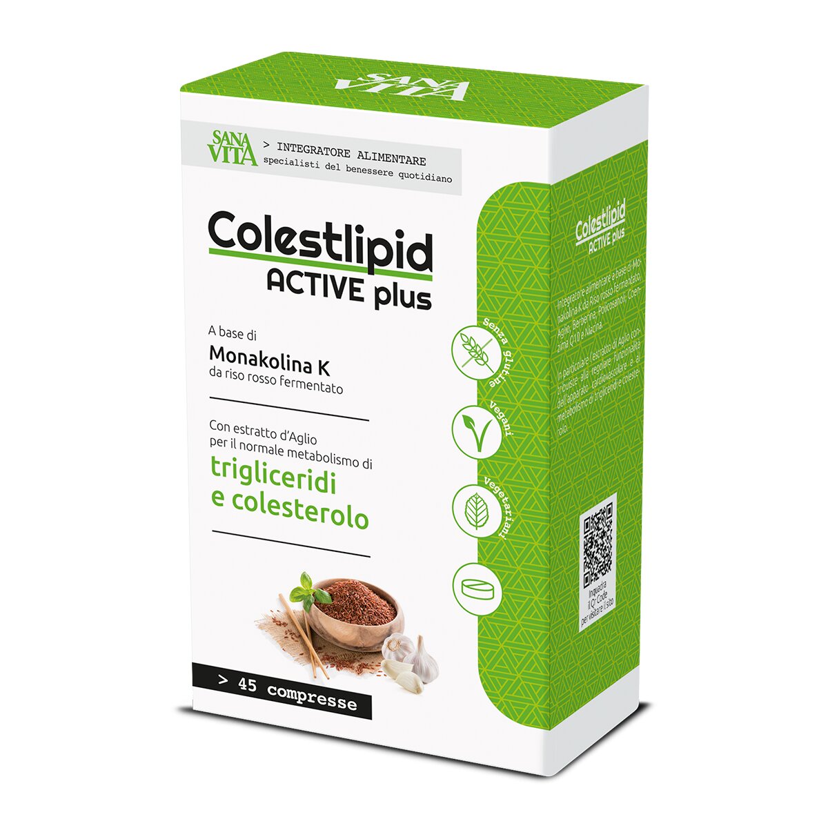 Sanavita Colestlipid Active Plus per il metabolismo del colesterolo 45 compresse-2