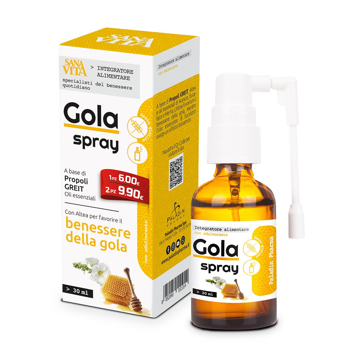 Sanavita Spray per il benessere della gola 30ml-2