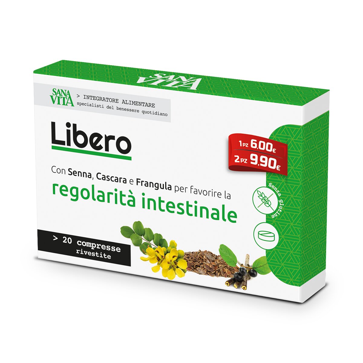 Sanavita Libero per il benessere del transito intestinale 20 compresse-2