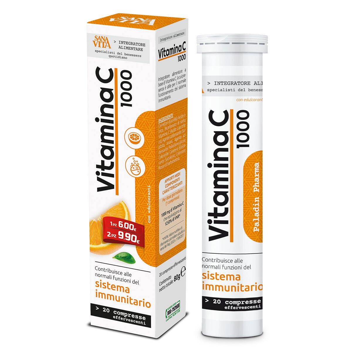 Sanavita Vitamina C 20 Compresse Effervescenti-2